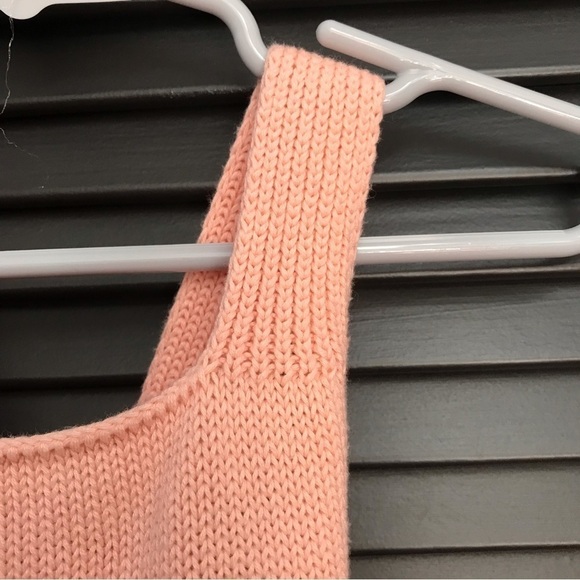 Retro Paradise Pink Knit Heart Overalls, Size Small - Picture 7 of 13